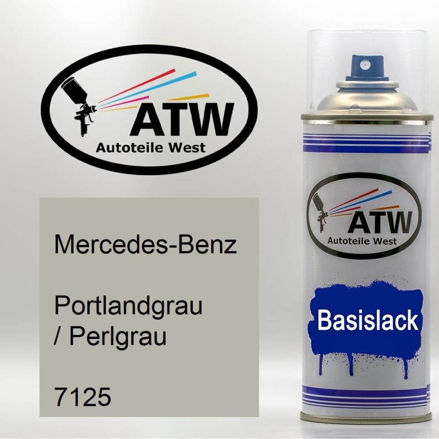 Mercedes-Benz, Portlandgrau / Perlgrau, 7125: 400ml Sprühdose, von ATW Autoteile West.